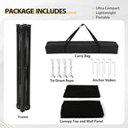 EAGLE PEAK Flex Compact 4x4 Pop-up Canopy Changing Room, Portable Privacy Dressing Room for Indoor Fashion Photoshoots, Camping, or Pool, Black