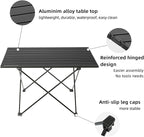ROCK CLOUD Portable Camping Table Ultralight Aluminum Camp Table Folding Beach Table for Camping Hiking Backpacking Outdoor Picnic, Size L