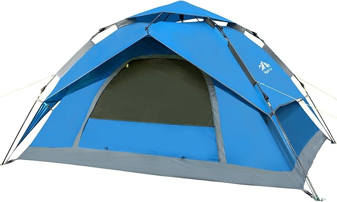 Night Cat Instant Popup Tents 2-3 Persons with Footprint Tarp Easy Setup Camping Tent with Rainfly Double Layers Waterproof Automatic Hydraulic Mechaism
