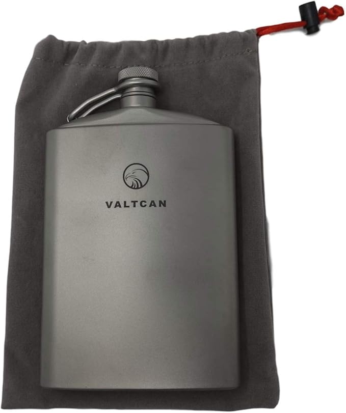 Valtcan Titanium Hip Flask Canteen Military Design 260ml 8.8 oz Capacity