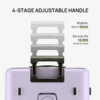 NINETYGO Carry On Luggage 22x14x9 Airline Approved, 20 Inch Suitcase with Front Compartment, Lightweight PC Hard Shell, Cup Holder, Clamshell, TSA Lock, Spinner Wheels (Lavender Taro Milk)