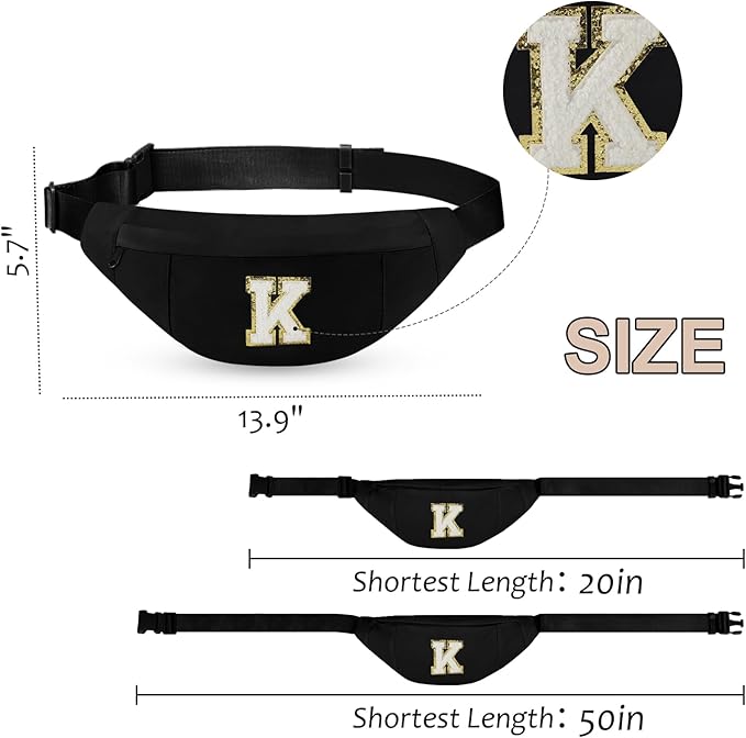 MAXTOP Large Crossbody Fanny Pack with 4-Zipper Pockets,Gifts for Enjoy Sports Festival Workout Traveling Running Casual Hands-Free Wallets Waist Pack Phone Bag Carrying All Phones