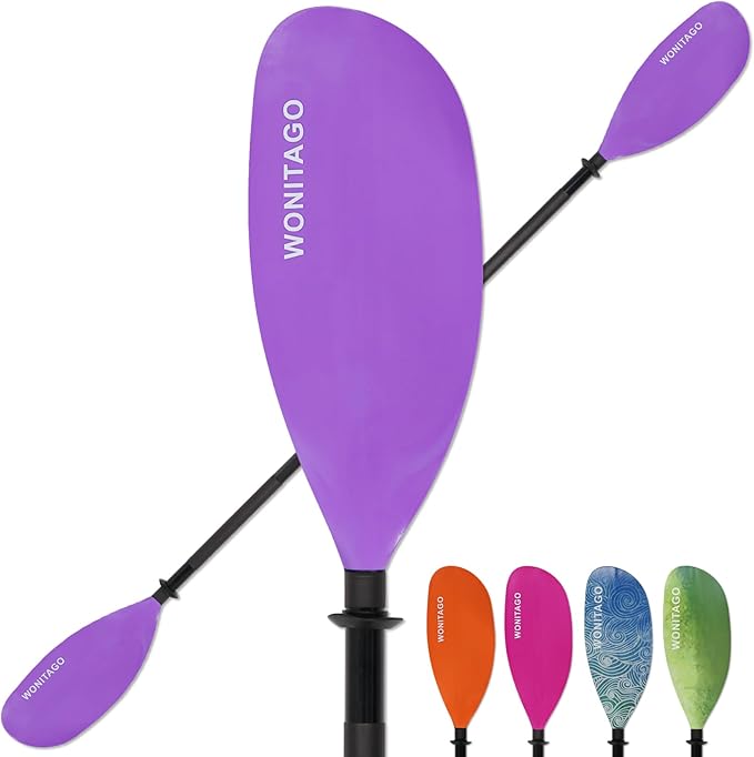 Kayak Paddles with Alloy Shaft and PP Blade, Floating Kayaking Oars, Adjustable 230-250 cm/90-98 Inches, 210-230 cm/82-90 Inches
