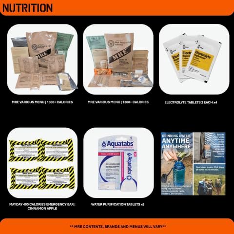 72 Hour Survival Kit - 228 Pieces Survival Gear and Supplies - 45L Go Bag Emergency Backpack, First Aid, Water Filter, Tools, Tent, Camping Essentials, Emergency Preparedness - The Alpha