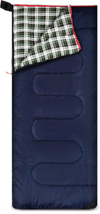REDCAMP Cotton Flannel Sleeping Bag for Camping Backpacking, Adults Cold Weather Envelope Sleeping Bags with 2/3/4/6lbs Filling