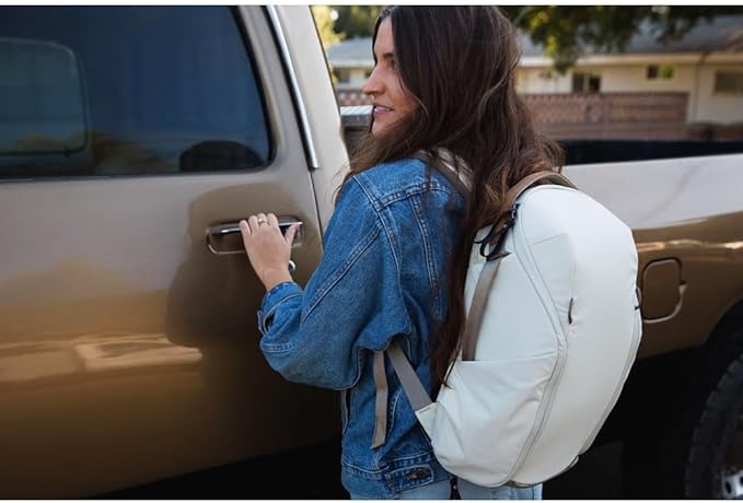 Peak Design Everyday Backpack Zip 15L, Bone, 270-Degree Zip, Dual Side Pockets, FlexFold Dividers, Fits 15" Laptop, For Camera Carry, Daily Commutes or Travel, Versatile Backpack for Men and Women