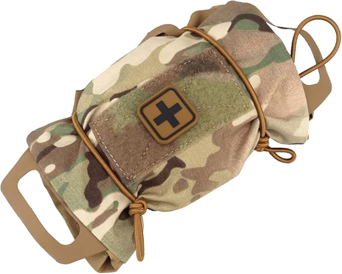 SABADO Rapid/Quick Deploy First Aid Kit Pack Tactical IFAK Pouch Two-Piece System Med Roll Carrier Hypalon Handle Outdoor Sport Hunting Bag