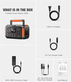 GRECELL 500W Portable Power Station 444Wh Solar Generator with 110V Pure Sine Wave AC Outlet/PD60W, 1000W Peak power station for Camping Trip RV Outdoor Home Emergency Backup & Solar Powered