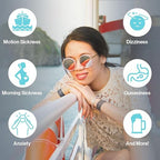 Blisslets Acupressure Motion Sickness Bands - Cecilia Duo (Large) - Stylish Morning Sickness Relief Band | Travel, Pregnancy, Cruise