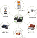 PELLOR Camping Cookware Set, 17pcs Portable Camping Mess Kit with Non-Stick Aluminum Pots, Pans Set and Folding Fork, Lightweight Backpacking Camping Gear for Outdoor/Camping/Picnic/Hiking