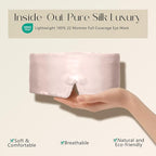 ZIMASILK 100% 22 Momme Mulberry Silk Sleep Mask - Full Silk Filled, Ultra-Soft & Breathable, Face-Hugging Blackout Eye Cover for Sleeping (Pink)