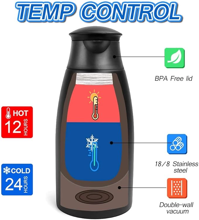 2pcs 70oz Coffee Carafe Airpot Insulated Coffee Urn Stainless Steel Vacuum Thermal Pot Dispenser for Coffee, Hot Water, Tea, Hot Beverage - Keep 12 Hours Hot, 24 Hours Cold (Black)