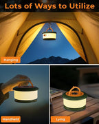 Camping String Lights, Retractable 32.8ft RGB Flash Lamp, Rechargeable LED Fairy Lights Outdoor Waterproof, Portable Hanging Lantern for Outside Tent Patio Awning Garden RV Essentials