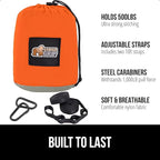 GORILLA GRIP Durable Portable Camping Hammock, Holds 500lbs with Heavy Duty Tree Straps, Comfortable Travel Swing, Camp Hammocks, Easy to Use and Install, Outdoor Essentials, Orange, 10x6.5 FT