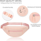 MAXTOP Large Crossbody Fanny Pack with 4-Zipper Pockets,Gifts for Enjoy Sports Festival Workout Traveling Running Casual Hands-Free Wallets Waist Pack Phone Bag Carrying All Phones