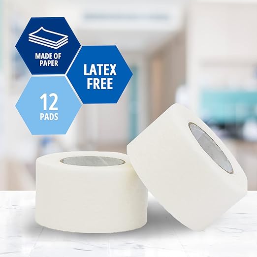 MED Pride Paper Surgical Tape 1" x 10 Yards for Wound Dressing [Pack of 12] - Latex-Free & Hypoallergenic Medical Tape Suitable for Sensitive Skin- Hospital-Grade, Breathable Wound Care Paper Tape