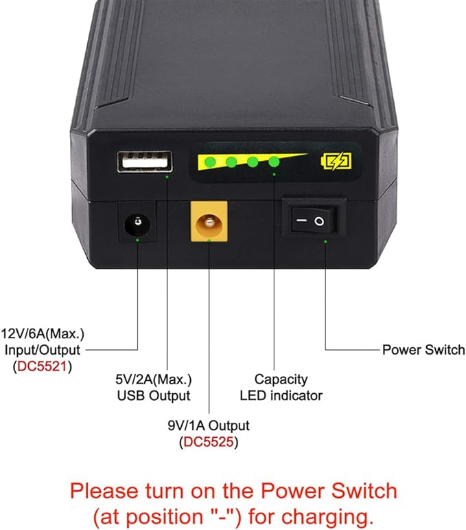 Talentcell 12V Lithium ion Battery Pack, 11.1V/9000mAh 99.9Wh Portable Power Bank, DC 12/9V and 5V USB Multiple Output for LED Light Strip, CCTV Camera, Heated Jacket, Mobile, Spectra Pump, and More