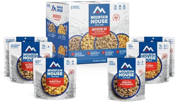 Mountain House Adventure Weekender Kit | Freeze Dried Camping & Backpacking Food | 12 Servings