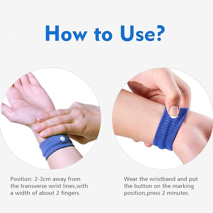 KONGDY 10 Pcs Sea Motion Sickness Wrist Bands & 10 Counts Motion Sickness Patches for Cruise, Morning Sickness, Travel & Car Sickness, No drowsy Anti-Nausea Bands