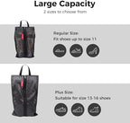 pack all Shoe Bag for Travel, Water-Resistant Shoe Pouch for Gym, Odor-Resistant Soccer Cleats Bag for Sport (Dual Pocket Version)