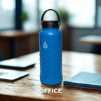 32oz Stainless Steel Insulated Water Bottle, 48H Ice Cold & 24H Hot, Leak-Proof Wide Mouth Lids (Straw & Spout), BPA-Free Bottles, Mens Water Bottle for Gym, Hiking, Travel - Blue