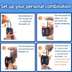 TSA Locks 4-Pack - Ultra Lightweight Travel & Gym Combo Locks (54g Each!), TSA Approved Secure Luggage Locks for Suitcases, School Backpacks, Lockers - 3-Digit Code, 2.36in Compact Design