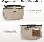 tomtoc Universal 16-inch Puffy Laptop Tote Bag 17.5L, Lightweight Puffer Work Tote with Padded Laptop Compartment for 15.6"/16" Laptop, Large Capacity Tote Bag for Office, Business, Daily Essentials