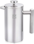 French Press Coffee Maker – 2 Cups Small Stainless Steel Coffee Maker Double Walled French Press 750ML/24OZ