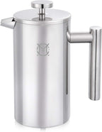 French Press Coffee Maker – 2 Cups Small Stainless Steel Coffee Maker Double Walled French Press 750ML/24OZ