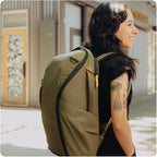 Peak Design Everyday Backpack Zip 20L, Kelp, 270-Degree Zip, Dual Side Pockets, FlexFold Dividers, Fits 15" Laptop, For Camera Carry, Daily Commutes or Travel, Versatile Backpack for Men and Women