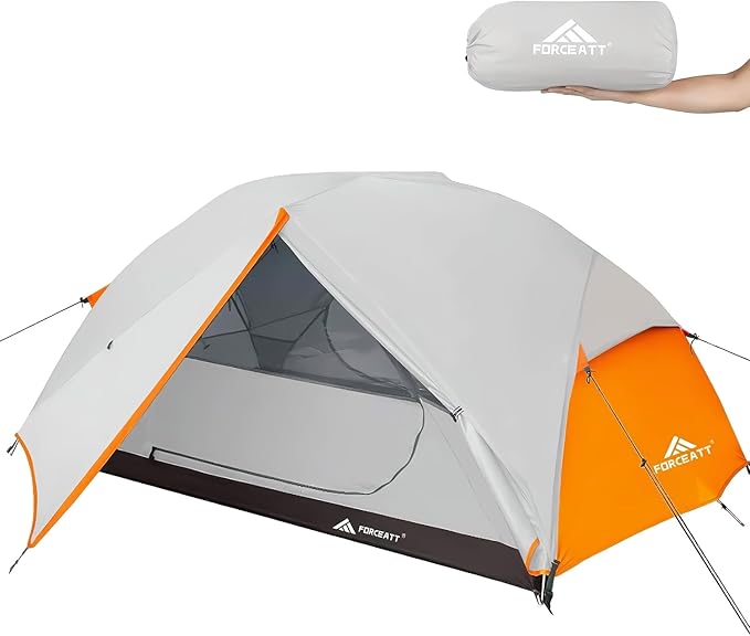 Forceatt Tent for 2 and 3 Person is Waterproof and Windproof, Camping Tent for 3 to 4 Seasons,Lightweight Aluminum Pole Backpacking Tent Can be Set Up Quickly,Great for Hiking