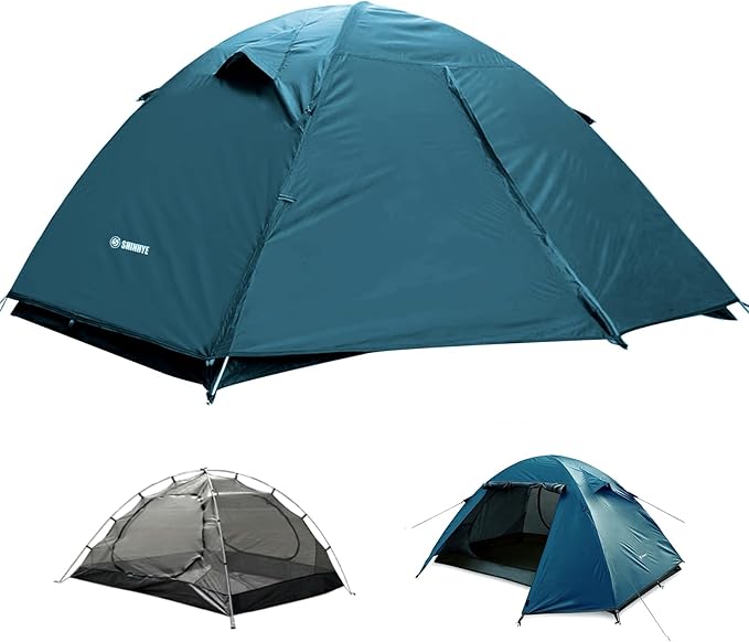 Backpacking Tent for Camping 2/3/4 Person Hiking Ultralight Tent for Waterproof Windproof Outdoor Tents Easy Setup Two Doors Double Layer Lightweight Instant Tents