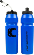 Cannon Sports 1 Liter Sports Water Bottle, BPA-Free, 34 Oz Capacity, Large Mouth, 2 lids (Straw and Squeeze), Great For Helmet Sports Such As Hockey, Lacrosse, Football, Boxing (2 Pack) (Royal Blue)