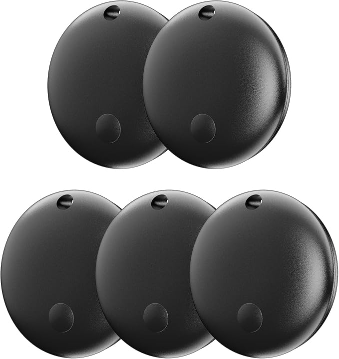 Air Tracker Tag IP67 Waterproof Bluetooth Tracker, Keychain Finder, Item Locator for Bags, Backpacks, Luggage, Pets, Wallets (Android Only Black-5)