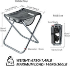 AOUTACC Ultralight Portable Folding Camping Stool for Outdoor Fishing Hiking Backpacking Travelling(XL:13"x14"x15";Large:11.8"x11"x11.4"; Medium:8.3"x9.5"x 11")