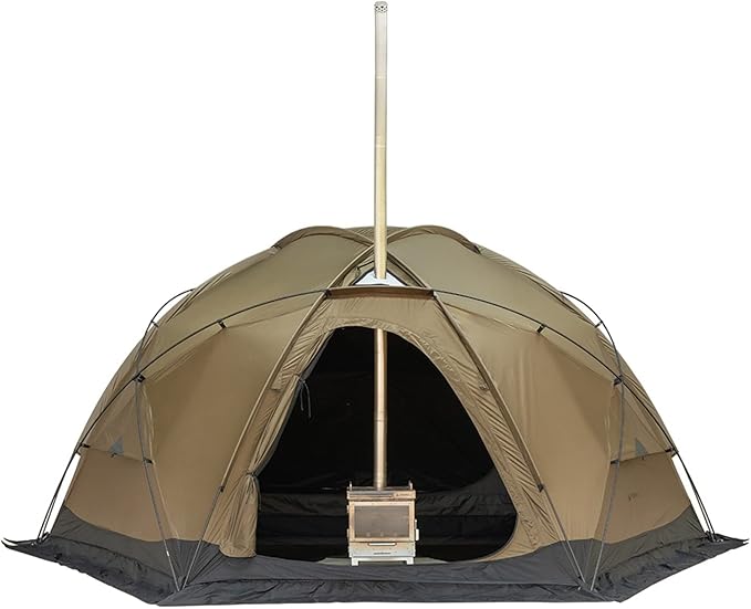 POMOLY Dome Tent Camping Hot Tent, Dome X4 Portable 4 Season Freestanding Tent for 1-2 Person Backpacking, Hiking, Hunting (with a Fireproof Ground Sheet)