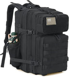 QT&QY 25L/45L Military Tactical Backpack For Men Molle Daypack 3 Day Bug Out Bag Hiking Rucksack With Bottle Holder