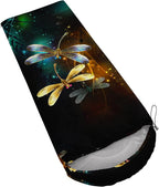 AILONEN Pink Lovely Rabbit Sleeping Bag for Girls Kids Adults,Warm and Cool Weather,Lightweight,Waterproof Backpacking,Cartoon Flowers Printed Bunny Sleeping Bag for Camping