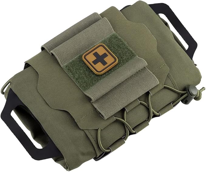 SABADO Rapid/Quick Deploy First Aid Kit Pack Tactical IFAK Pouch Two-Piece System Med Roll Carrier Hypalon Handle Outdoor Sport Hunting Bag