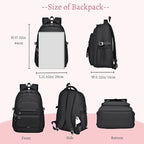 Backpack for Girls, Solid-Color School Backpack for Boys Kids, Aesthetic Girls Bookbag for Elementary School Travel Daypack,Black