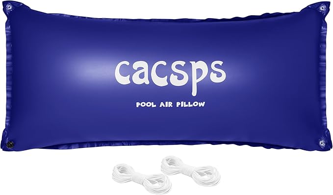 Pool Pillow for for Above Ground Pools, 4x8 Ft Pool Air Pillow for Closing Winter Pool Winterizing Kit for Ground Pool, 0.5mm PVC Material, 2X 16.5Ft Rope (Blue)