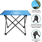 VILLEY Portable Camping Side Table, Ultralight Aluminum Folding Beach Table with Carry Bag for Outdoor Cooking, Picnic, Camp, Boat, Travel