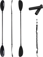 Kayak Paddle Aluminum Shaft Paddle with Nylon Blades, Floating Adjustable Kayaking Oars, 3 Piece, 220-240cm/86-94 Inches,Black/Rose/Teal/Black/Orange/Grey