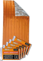 TITAN Survival - Mylar Survival Blankets 5 Pack - 90% Heat Retention & Waterproof Design - Emergency Blanket Cold Weather Protection & Survival Kits - Durable Space Blanket for Outdoor Use