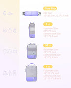 BAGSMART 6 Set /4 Set/2 Set Compression Packing Cubes for Travel, Lightweight Luggage Organizer Bags, Durable Space Saver Bags Travel Essentials