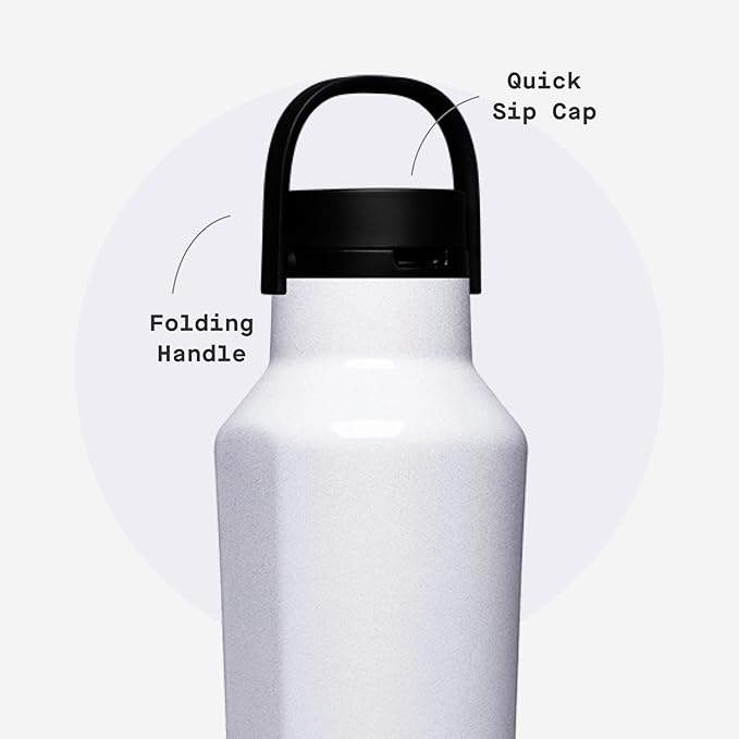 Corkcicle Sport Canteen - Keeps Drinks Cold 25 Hours - Stainless Steel Water Bottle - Triple-Insulated - Spill-Proof - Summer Drinkware Gift - Keeps Drinks Ice Cold - 20 oz - Unicorn Magic