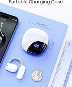 AI Translation Earbuds Real Time 164 Languages 80H Playtime Translator Ear Buds Audifonos Traductores Inglés Español Wireless Earphones Bluetooth Headphones for Travel Business Meeting Learning White