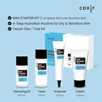 coxir Ultra Hyaluronic Holiday Gift Set – Cleansing Oil + Toner + Ampoule + Cream |Mini Skincare Kit, Travel-Size Korean Skincare Set, Hydrating Routine