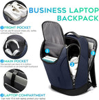 FUTURE AESTHETICS Business Smart Backpack Waterproof for women,men,Fight Approved Durable Backpack suitable as overnight and travel backpack (Blue)