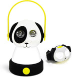 Outdoor Kids Camping Lanterns & Headlamp Set, Battery Powered Night Light, Lightweight LED Equipment, Birthday Christmas Gift (Dog Set)